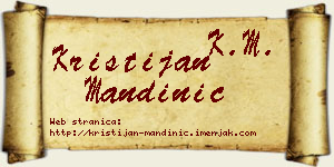 Kristijan Mandinić vizit kartica
